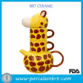 New Product Creative Giraffe Combined Teapot Cup